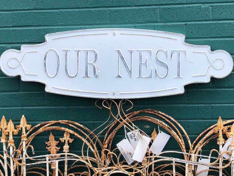 TIN OUR NEST SIGN