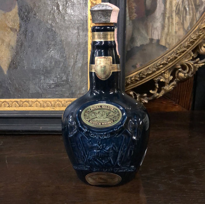 CHIVAS GLAZED CROCKERY LIQUOR BOTTLE