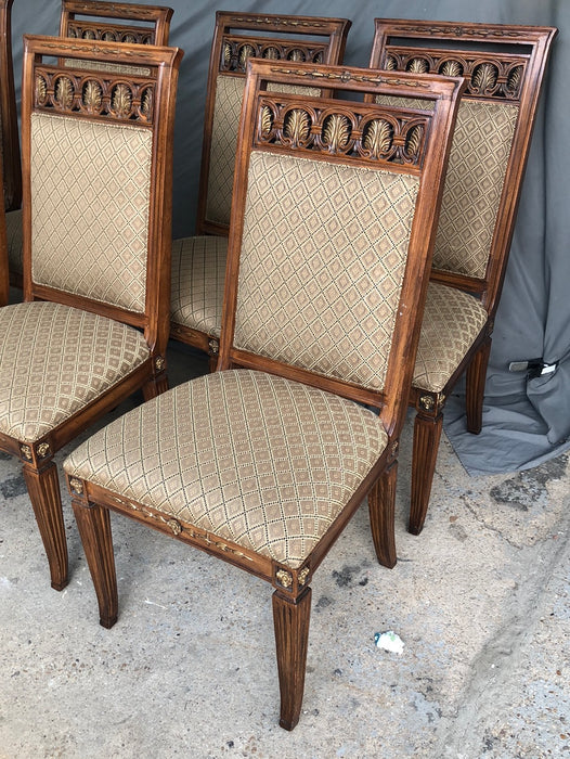 SET OF 8 OVERSIZED LOUIS XVI DINING CHAIRS