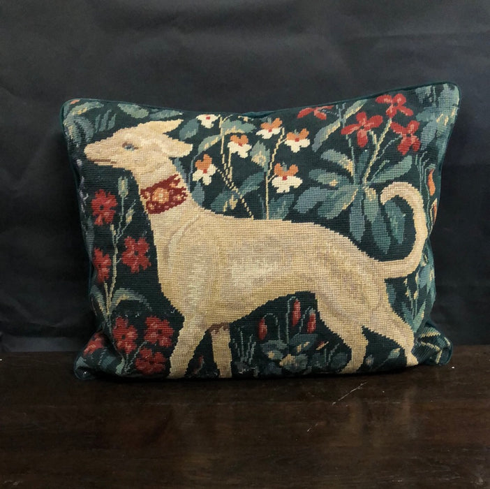 NEEDLEPOINT DOG PILLOW