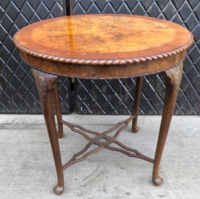 AS FOUND QUEEN ANNE BURLED TABLE