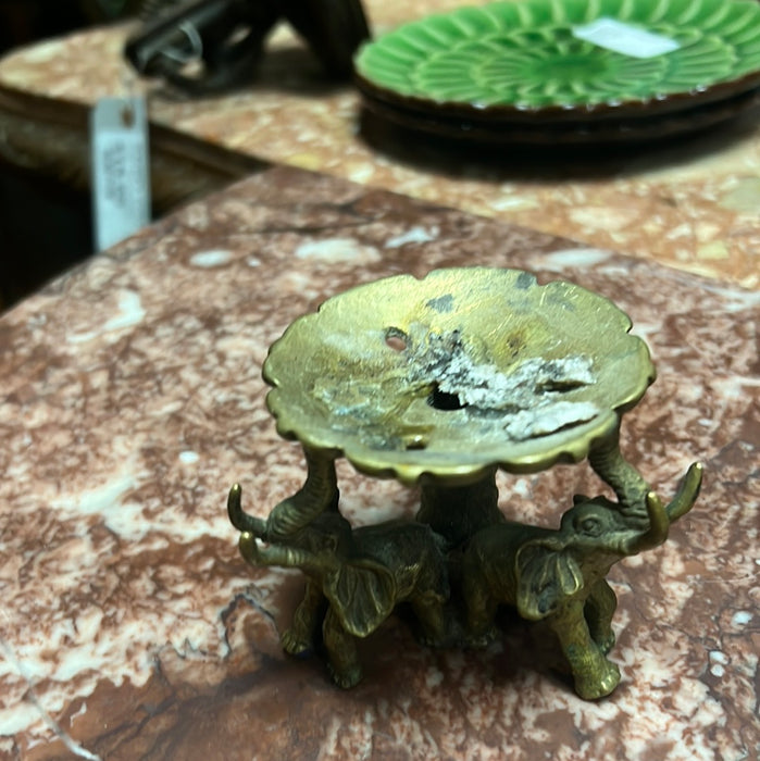 GEODE ON BRASS ELEPHANT STAND