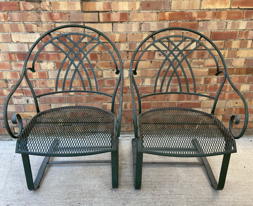 PAIR OF IRON CHAIRS