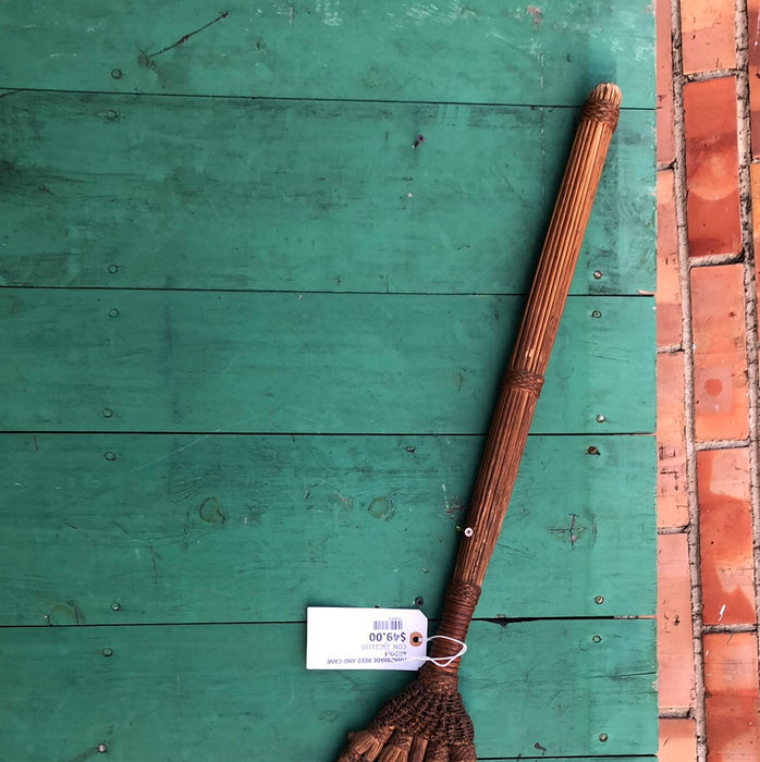 HANDMADE REED AND CANE BROOM
