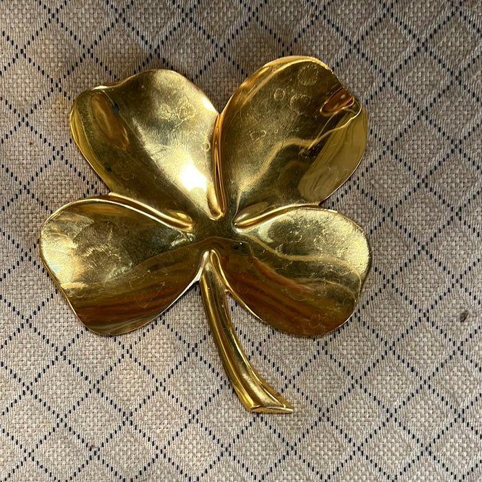 BRASS FOUR LEAF CLOVER/SHAMROCK
