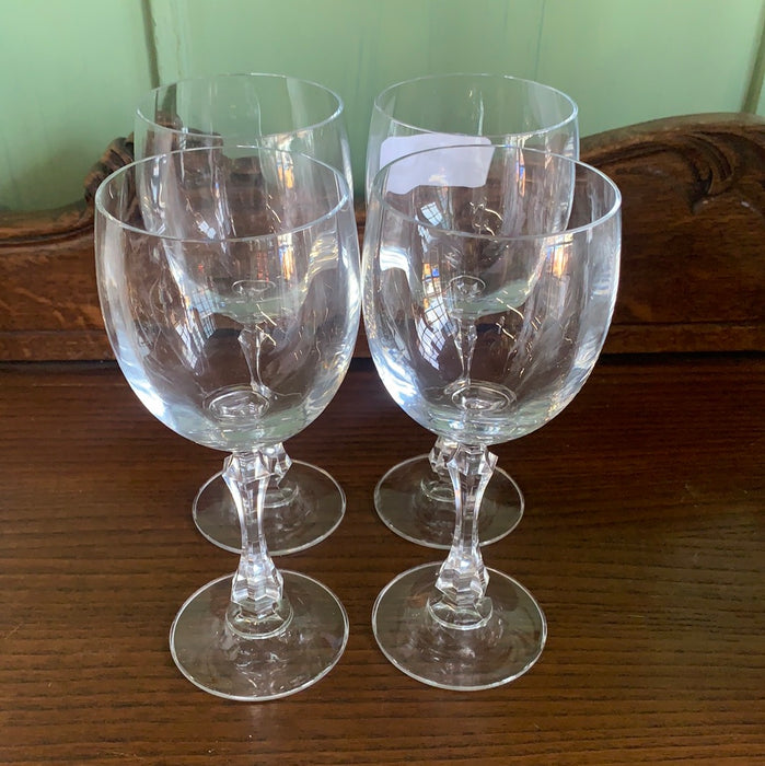 SET OF FOUR CRYSTAL GOBLETS