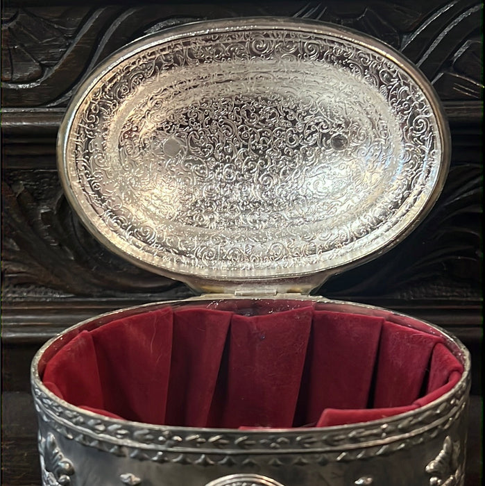 LOUIS XVI OVAL METAL BOX