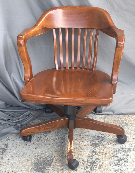AS FOUND WOOD OFFICE CHAIR