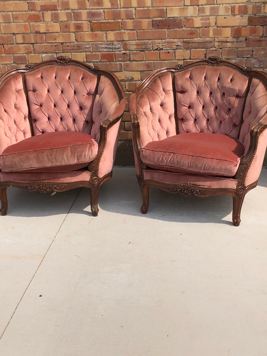PAIR OF MAUVE BERGER CHAIRS