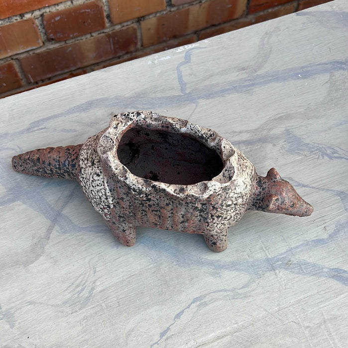 TERRA COTTA ARMADILLO PLANTER