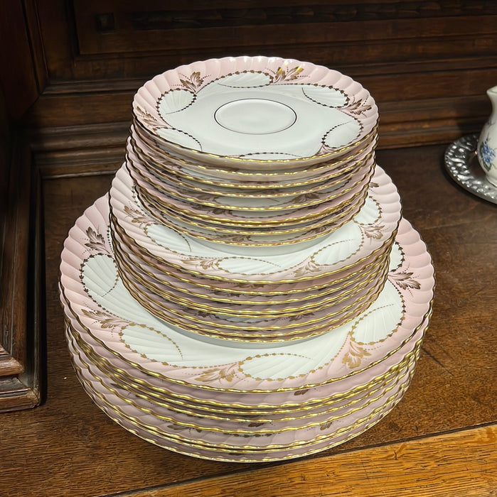 PARTIAL SET OF ROYAL TETTAU YVONNE PINK CHINA