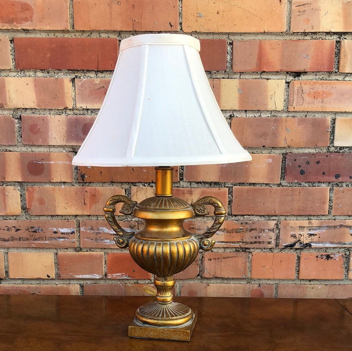 SMALL GOLD URN SHAPED COMPOSITE LAMP