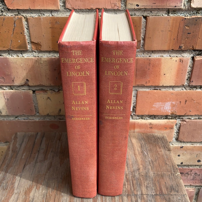 2 VOLUME SET OF THE EMERGENCE OF LINCOLN BOOKS