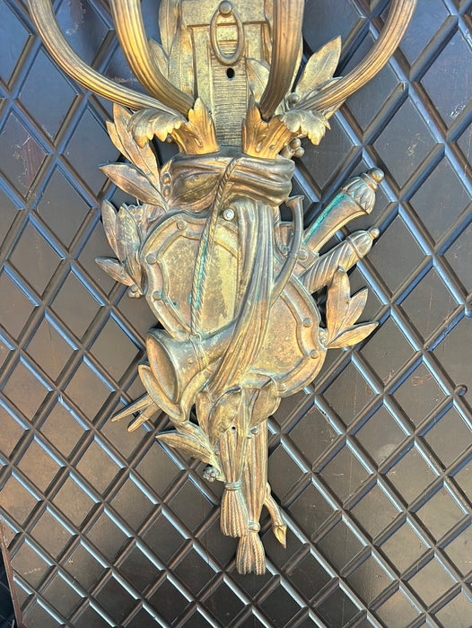 LARGE LOUIS XVI BRONZE WALL SCONCE