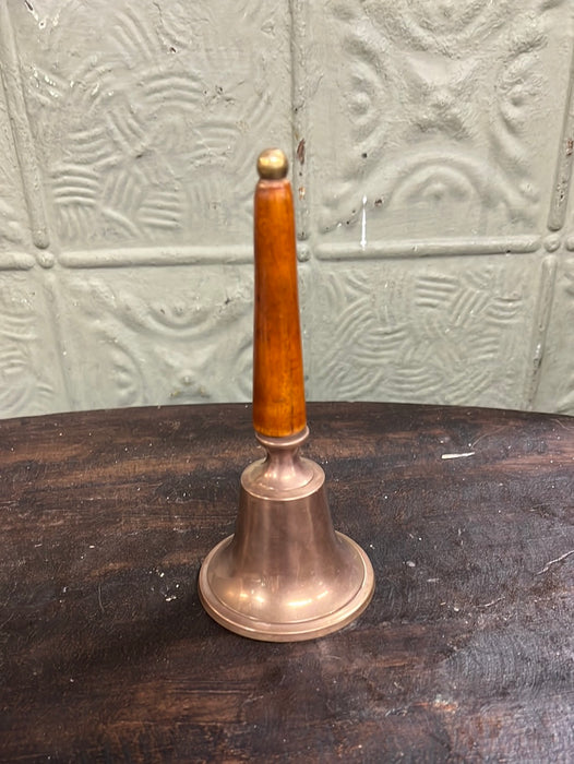WOOD HANDLED BRASS BELL