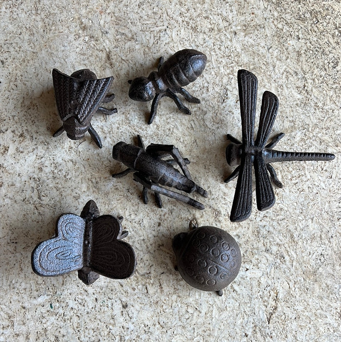 SET OF 6 IRON INSECTS