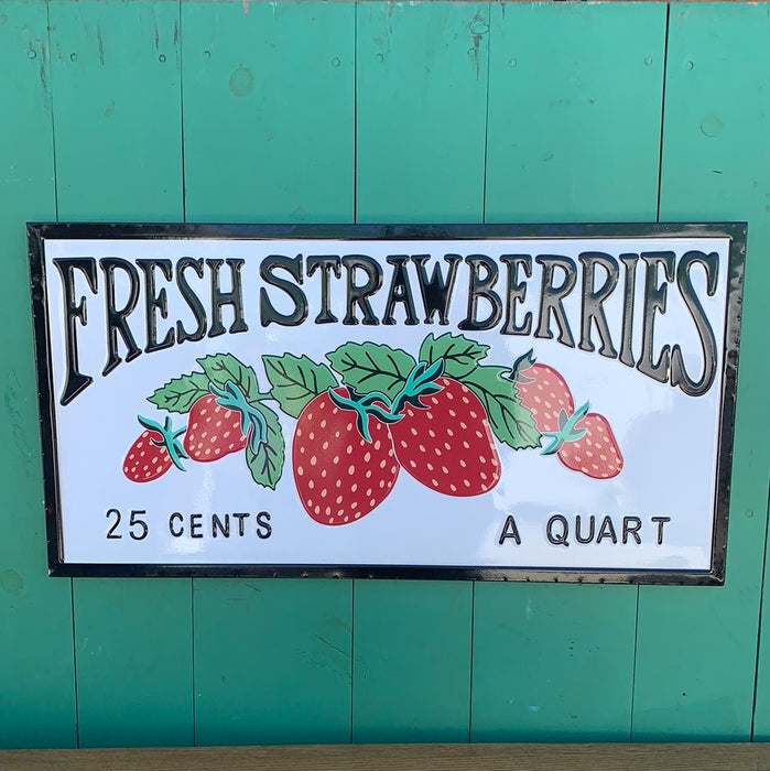 STRAWBERRIES TIN SIGN