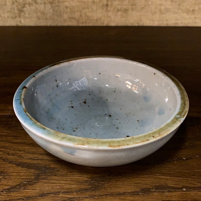 LIGHT BLUE 1977 STUDIO POTTERY SMALL BOWL