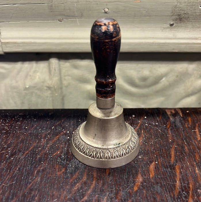 MINI PEWTER BELL WITH WOODEN HANDLE