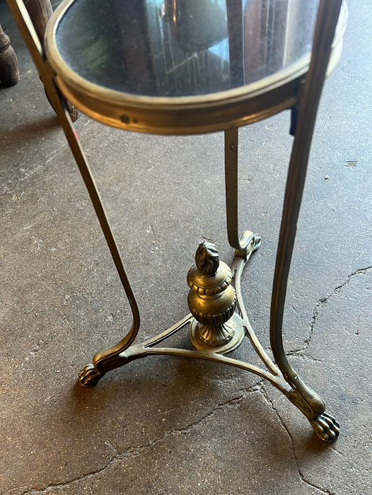 BRASS 2 TIER STAND WITH LIONS