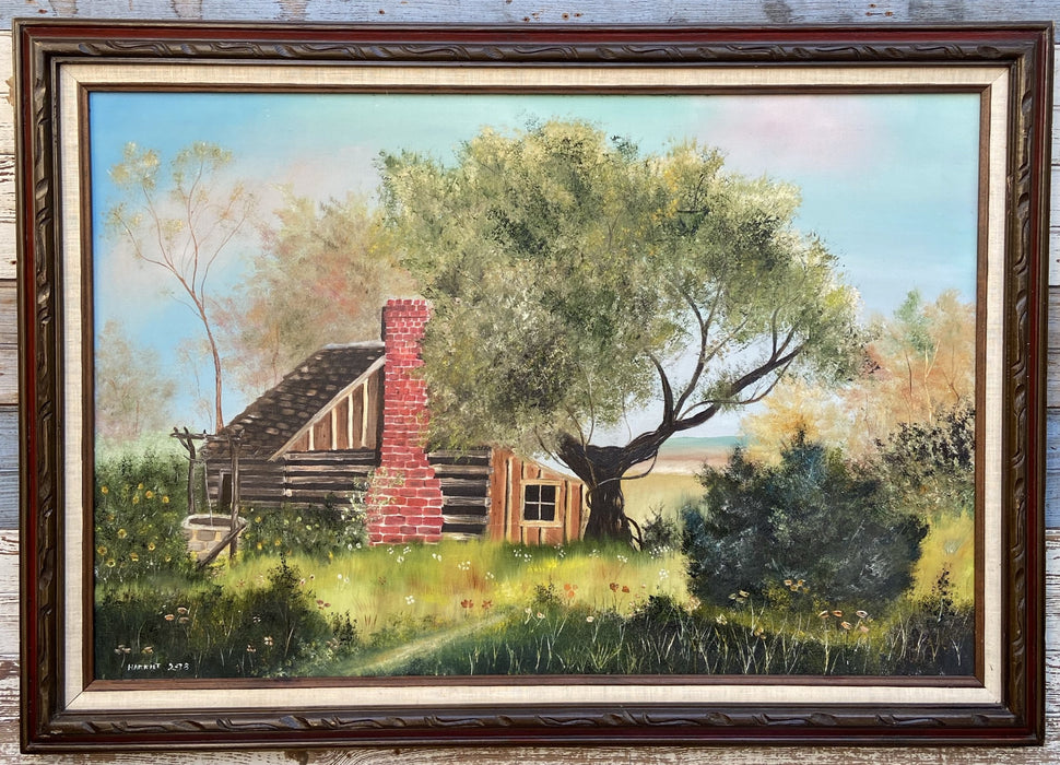 LOG CABIN HARRIET '73 PAINTING