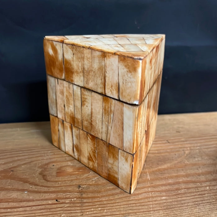 BONE INLAID PYRAMID BOX