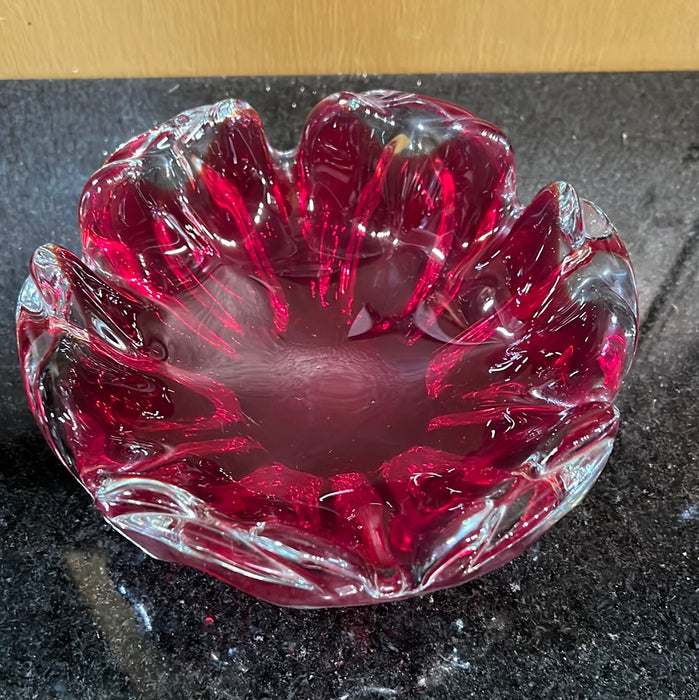 RED MURANO GLASS BOWL