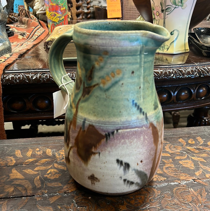 HAND THROWN VINTAGE POTTERY PITCHER