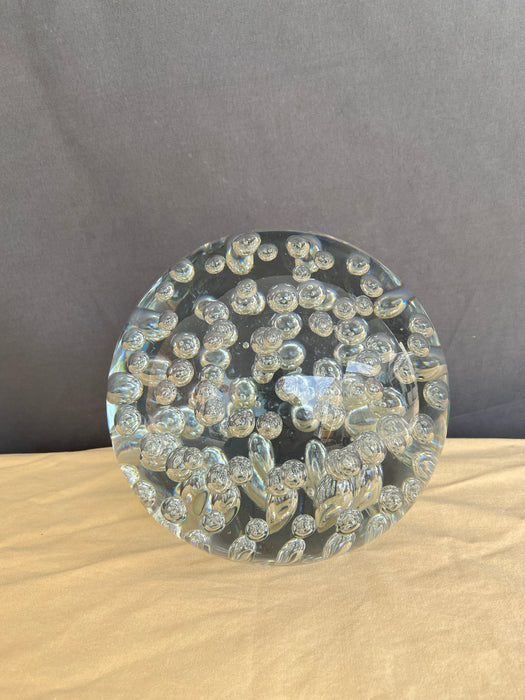 BUBBLE CRYSTAL BALL WITH FLAT BASE