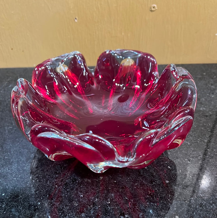 RED MURANO GLASS BOWL