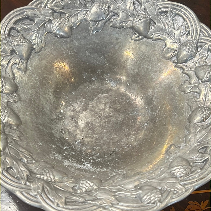 ALUMINIUM ACORN COMPOTE BOWL