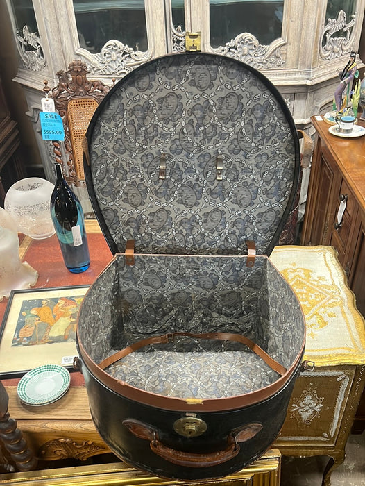 AS FOUND LEATHER HAT BOX
