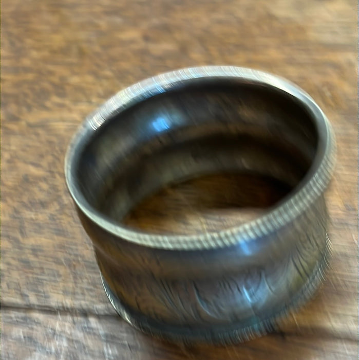 BRASS AND SILVEPLATE NAPKIN RING