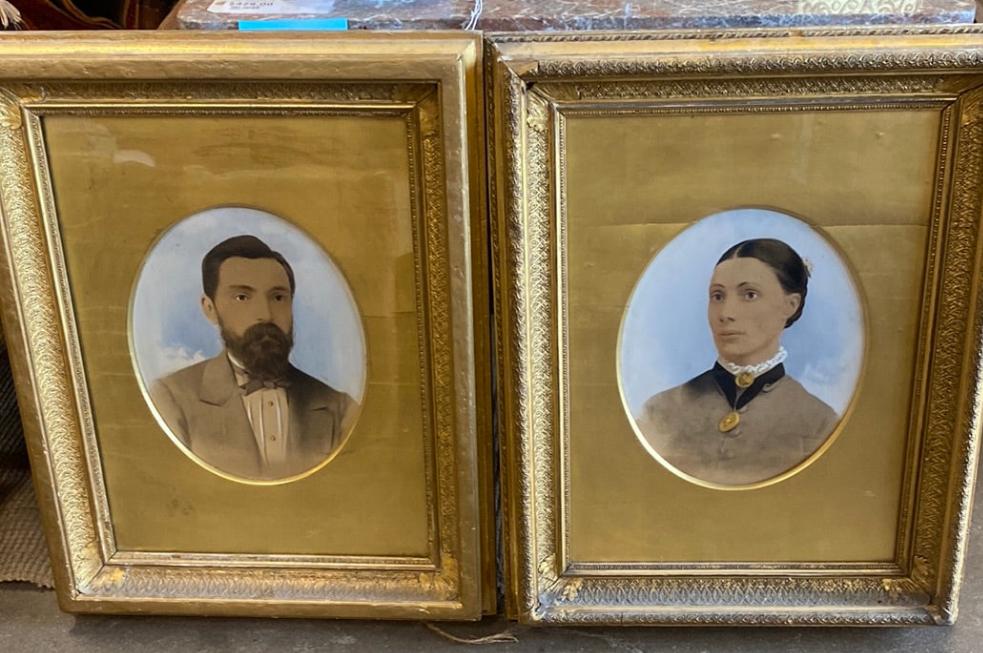 PAIR OF CIVIL WAR POTRAITS CIRCA 1860'S