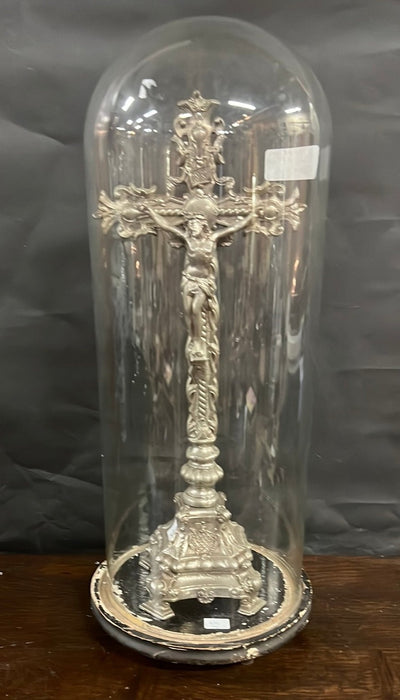 PEWTER CRUCIFIX IN DOME