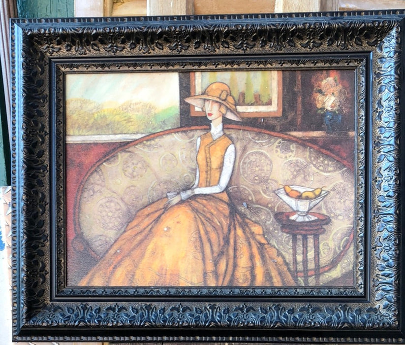 FRAMED SKINNY IN ORANGE DRESS PRINT