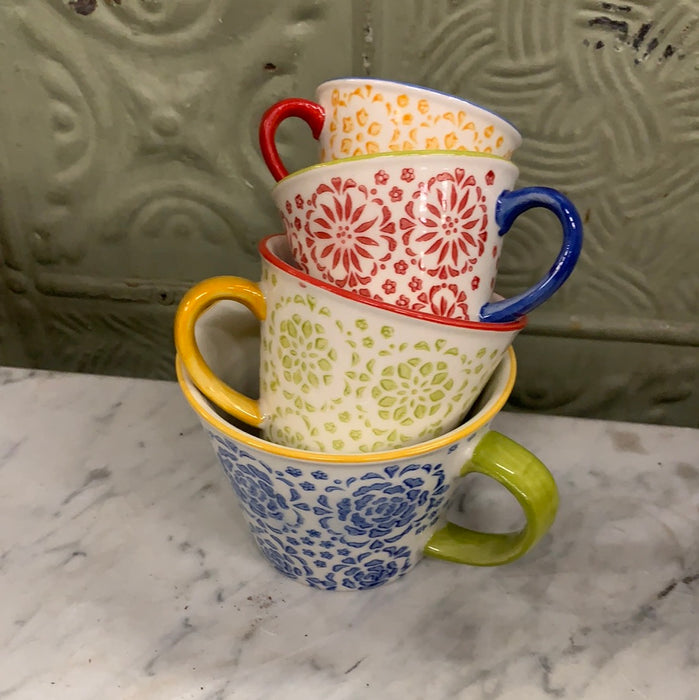 SET OF 4 COLORFUL MEASURING CUPS - NOT OLD