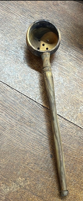 WOOD LADLE WITH HOLES