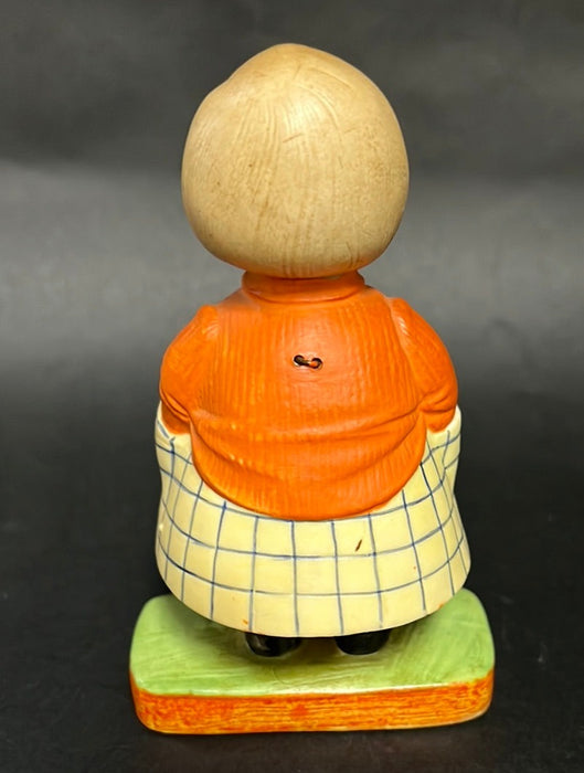 BISQUE GERMAN BOBBLE GIRL FATHER'S JOY