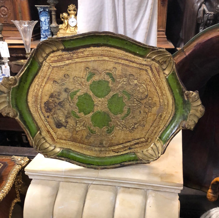 GREEN MEDIUM FLORENTINE TRAY