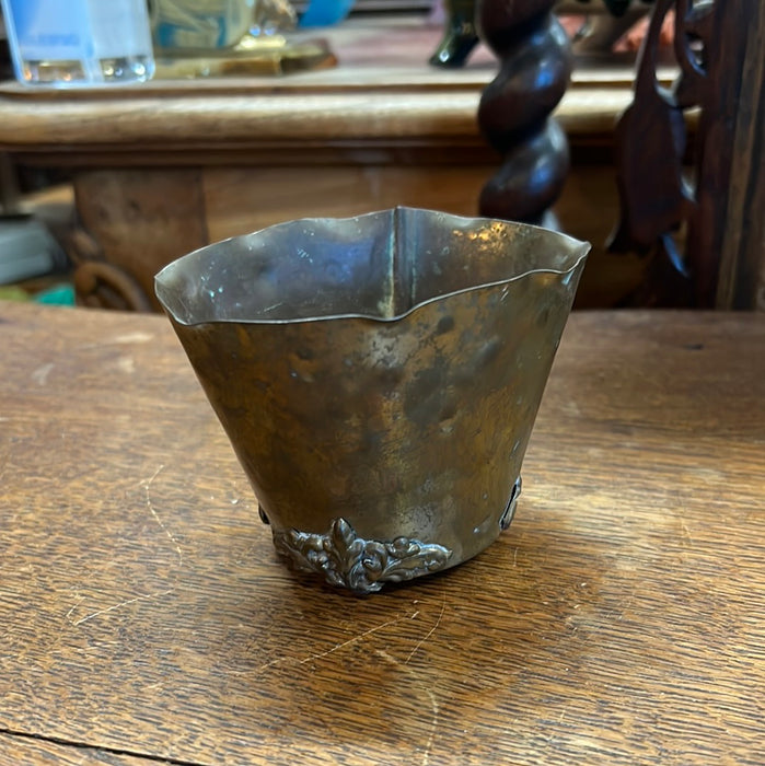 BRASS FOOTED PLANTER