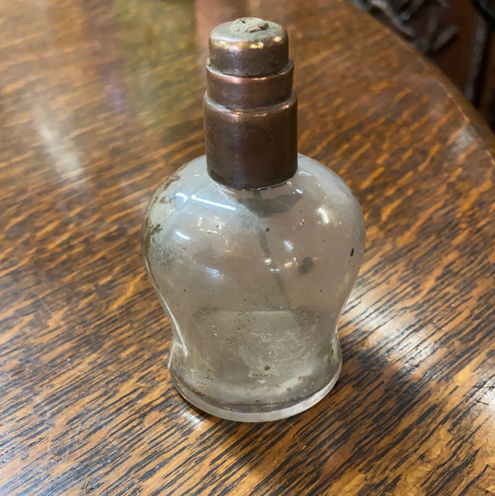 COPPER TOPPED PERFUME BOTTLE