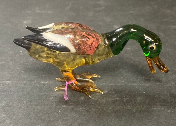 SMALL GLASS MALLARD DUCK