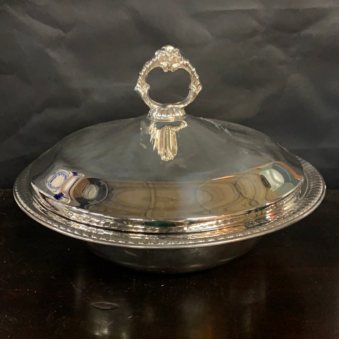 SILVER BOWL WITH COVER