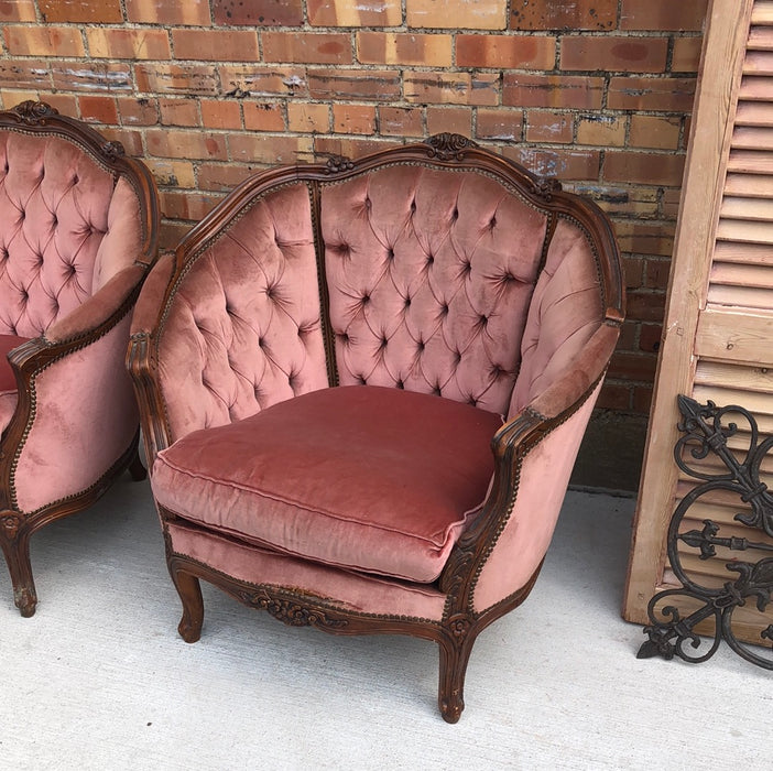 PAIR OF MAUVE BERGER CHAIRS