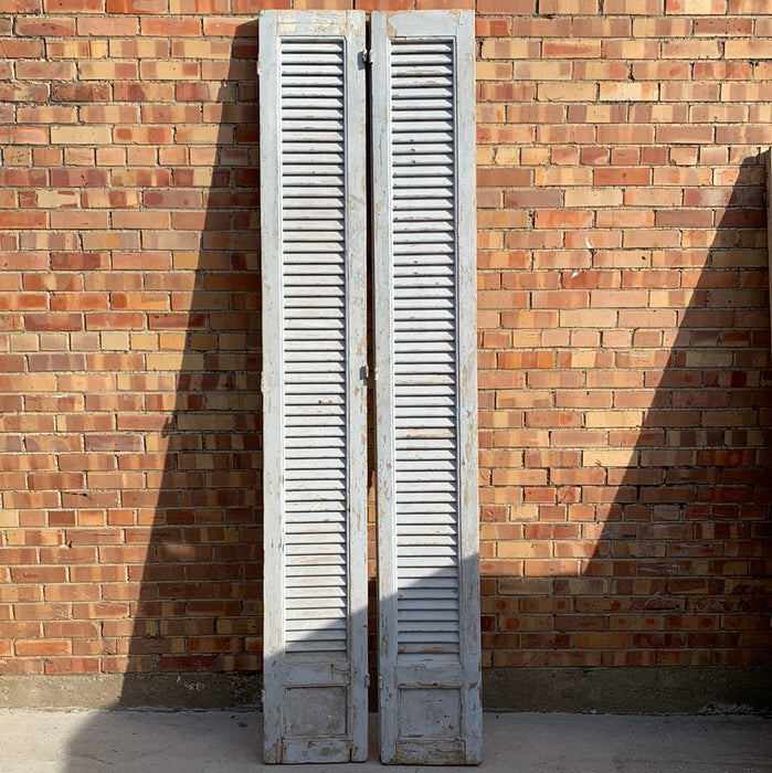 PAIR OF TALLEST GREY SHUTTERS