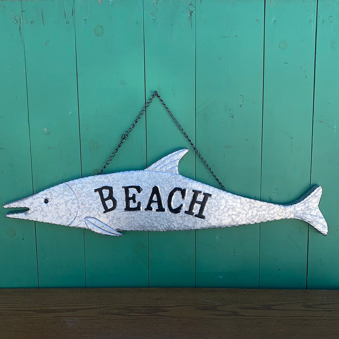 TIN BEACH FISH SIGN