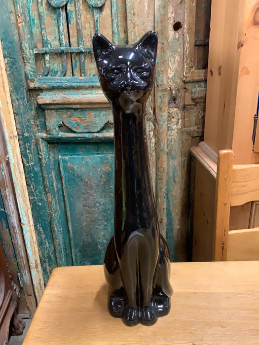 TALL BLACK CAT FLOWER POT - EACH