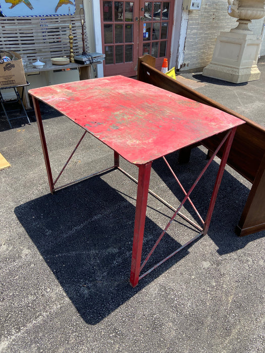 RED IRON WORK TABLE