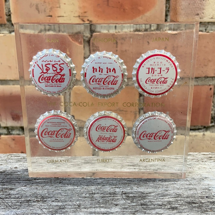 COCA COLA EXPORT CAP COLLECTION PAPERWEIGHT